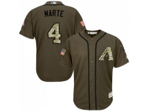 Arizona Diamondbacks #4 Ketel Marte Green Salute to Service Stitched MLB Jersey