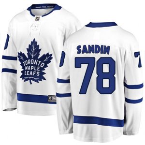 Toronto Maple Leafs #78 Rasmus Sandin Authentic White Away Fanatics Branded Breakaway NHL Jersey