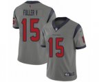 Houston Texans #15 Will Fuller V Limited Gray Inverted Legend Football Jersey