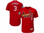 St. Louis Cardinals #3 Jedd Gyorko Red Flexbase Authentic Collection MLB Jersey