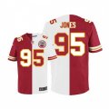 Kansas City Chiefs #95 Chris Jones Elite Red White Split Fashion NFL Jersey