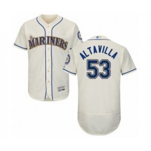 Seattle Mariners #53 Dan Altavilla Cream Alternate Flex Base Authentic Collection Baseball Player Jersey