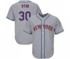 New York Mets #30 Nolan Ryan Replica Grey Road Cool Base Baseball Jersey