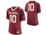 Men's Oklahoma Sooners #10 College Limited Football Jersey - Crimson