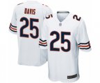 Chicago Bears #25 Mike Davis Game White Football Jersey