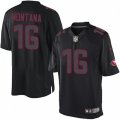 San Francisco 49ers #16 Joe Montana Limited Black Impact NFL Jersey