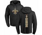 New Orleans Saints #8 Archie Manning Black Backer Pullover Hoodie