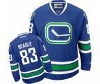 Vancouver Canucks #83 Jay Beagle Premier Royal Blue Third NHL Jersey
