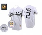 1960 Chicago White Sox #2 Nellie Fox Authentic Grey Throwback Baseball Jersey