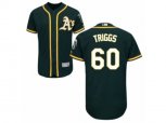 Oakland Athletics #60 Andrew Triggs Green Flexbase Authentic Collection MLB Jersey