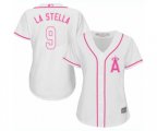 Women's Los Angeles Angels of Anaheim #9 Tommy La Stella Replica White Fashion Cool Base Baseball Jersey