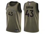 Toronto Raptors #43 Pascal Siakam Green Salute to Service NBA Swingman Jersey