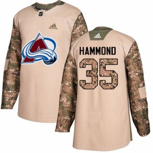 Colorado Avalanche #35 Andrew Hammond Authentic Camo Veterans Day Practice NHL Jersey