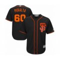 San Francisco Giants #60 Wandy Peralta Authentic Black Alternate Cool Base Baseball Player Jersey