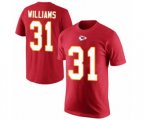 Kansas City Chiefs #31 Darrel Williams Red Rush Pride Name & Number T-Shirt