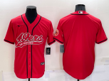 San Francisco 49ers Blank Red Stitched MLB Cool Base Nike Baseball Jersey