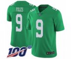 Philadelphia Eagles #9 Nick Foles Limited Green Rush Vapor Untouchable 100th Season Football Jersey