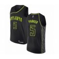Atlanta Hawks #5 Jabari Parker Authentic Black Basketball Jersey - City Edition