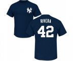 MLB Nike New York Yankees #42 Mariano Rivera Navy Blue Name & Number T-Shirt