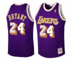 Los Angeles Lakers #24 Kobe Bryant Authentic Purple Throwback Basketball Jersey