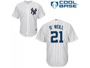 New York Yankees #21 Paul O\'Neill Replica White Home MLB Jersey