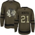 Chicago Blackhawks #21 Stan Mikita Authentic Green Salute to Service NHL Jersey