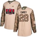 Ottawa Senators #28 Paul Carey Authentic Camo Veterans Day Practice NHL Jersey