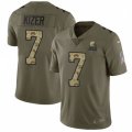 Cleveland Browns #7 DeShone Kizer Limited Olive Camo 2017 Salute to Service NFL Jersey