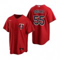 Nike Minnesota Twins #55 Taylor Rogers Red Alternate Stitched Baseball Jersey