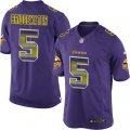 Minnesota Vikings #5 Teddy Bridgewater Limited Purple Strobe NFL Jersey