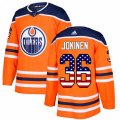 Edmonton Oilers #36 Jussi Jokinen Authentic Orange USA Flag Fashion NHL Jersey
