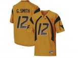 West Virginia Mountaineers Geno Smith #12 College Football Mesh Jersey - Gold