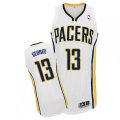 Indiana Pacers #13 Paul George Authentic White Home NBA Jersey