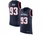 New England Patriots #93 Lawrence Guy Limited Navy Blue Rush Player Name & Number Tank Top Football Jersey