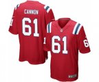 New England Patriots #61 Marcus Cannon Game Red Alternate Football Jersey