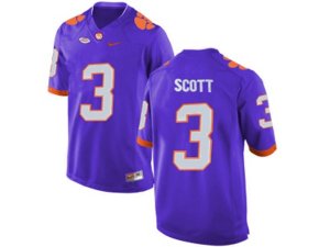 2016 Clemson Tigers Artavis Scott #3 College Football Limited Jersey - Purple