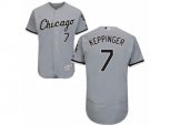 Chicago White Sox #7 Jeff Keppinger Grey Flexbase Authentic Collection MLB Jersey