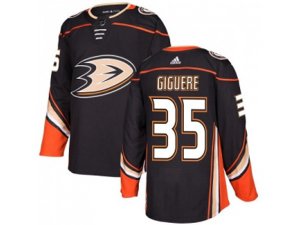 Adidas Anaheim Ducks #35 Jean-Sebastien Giguere Black Home Authentic Stitched NHL Jersey