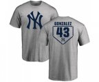 New York Yankees #43 Gio Gonzalez Gray RBI T-Shirt