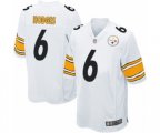 Pittsburgh Steelers #6 Devlin Hodges Game White Football Jersey