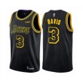Los Angeles Lakers #3 Anthony Davis Authentic Black City Edition Basketball Jersey