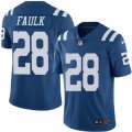 Indianapolis Colts #28 Marshall Faulk Limited Royal Blue Rush Vapor Untouchable NFL Jersey
