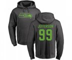 Seattle Seahawks #99 Quinton Jefferson Ash One Color Pullover Hoodie
