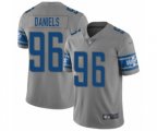 Detroit Lions #96 Mike Daniels Limited Gray Inverted Legend Football Jersey