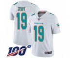 Miami Dolphins #19 Jakeem Grant White Vapor Untouchable Limited Player 100th Season Football Jersey