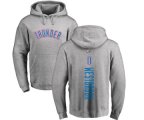 Oklahoma City Thunder #0 Russell Westbrook Ash Backer Pullover Hoodie
