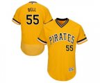 Pittsburgh Pirates #55 Josh Bell Gold Alternate Flex Base Authentic Collection Baseball Jersey