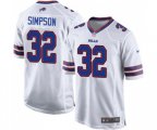 Buffalo Bills #32 O. J. Simpson Game White Football Jersey