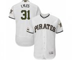 Pittsburgh Pirates #31 Jordan Lyles White Alternate Authentic Collection Flex Base Baseball Jersey