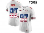 2016 US Flag Fashion Youth Ohio State Buckeyes Nick Bosa #97 College Football Limited Jersey - White